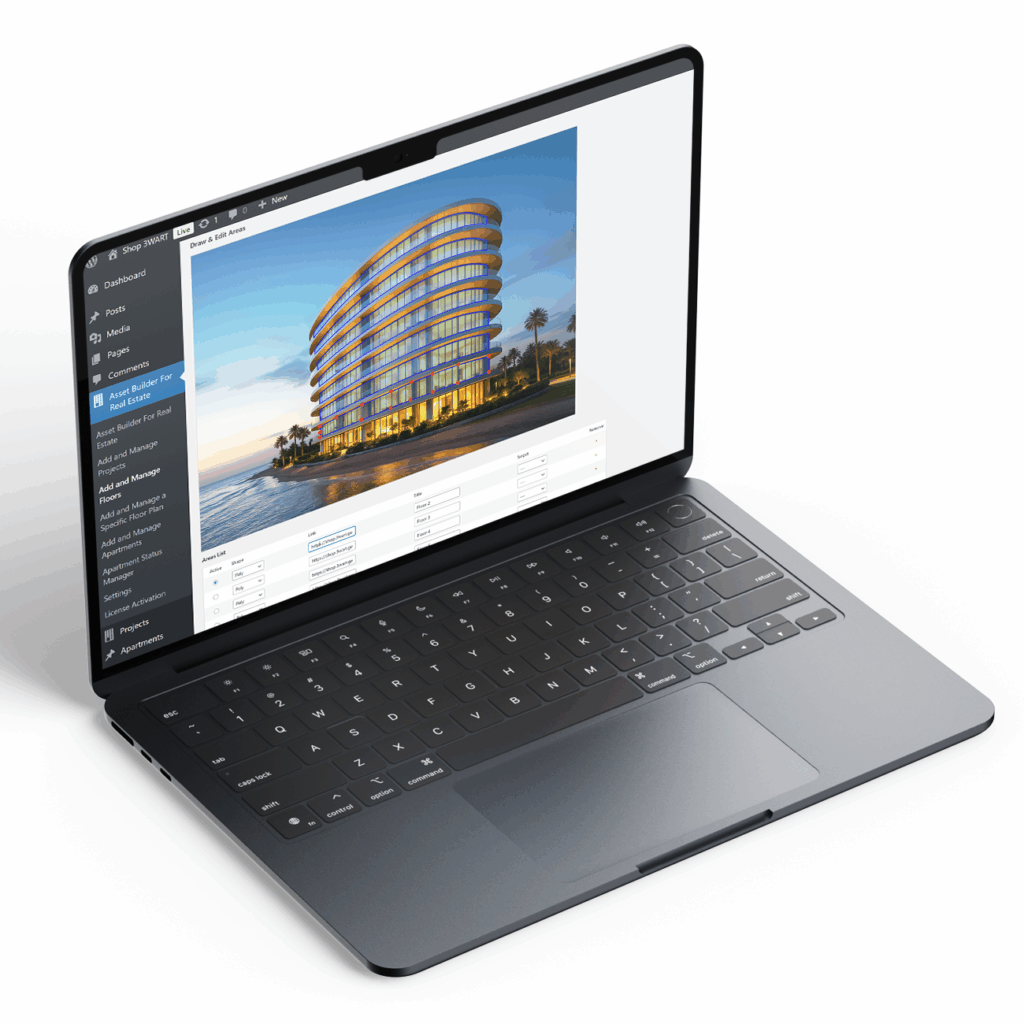 3wart Asset Builder For Real Estate Pro - Draw polygons directly on uploaded building images.